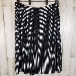 Plus Size Vintage Polka Dot Midi Skirt Size 28W